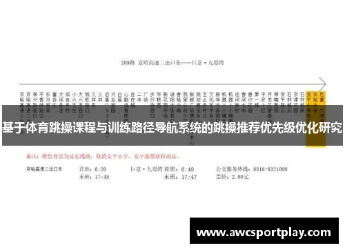 基于体育跳操课程与训练路径导航系统的跳操推荐优先级优化研究